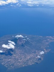 clouds covered mountain
