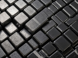 This is a matte gray silver tungsten cubes.