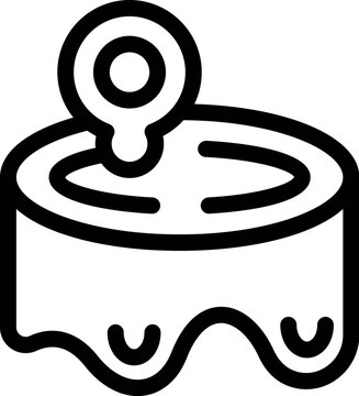 recommend clip art: Opened tin can dripping wet food in outline style for coloring book