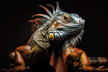 Obraz premium Mystic portrait of Iguana, full body view