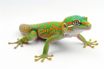 Obraz premium Full body view of Gecko, full body shot, full body View, isolated on white background