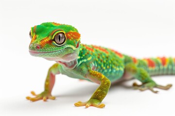 Obraz premium Full body view of Gecko, full body shot, full body View, isolated on white background