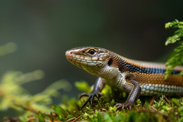 Obraz premium Full body view of Skink, in natural habitat, full body shot, full body View