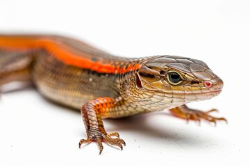 Obraz premium Mystic portrait of Skink, full body view, isolated on white background