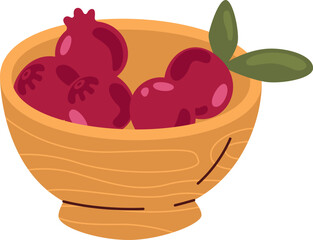 Bowl With Cranberries