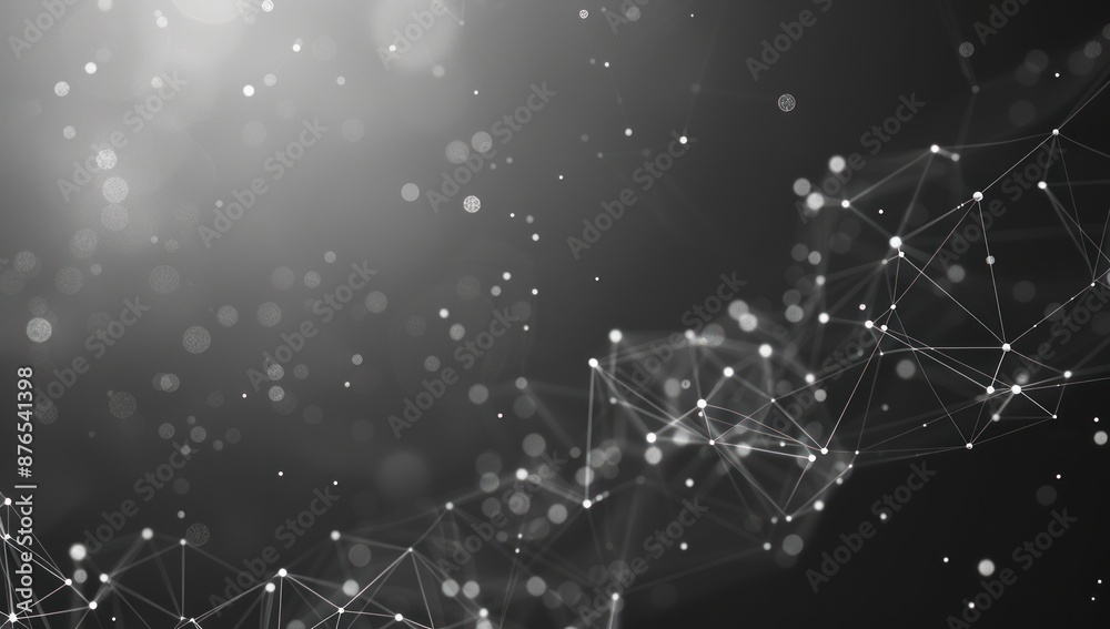 Wall mural abstract digital network visualization
