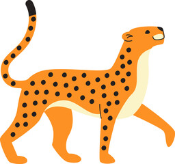 Leopard Walking Hand Drawn