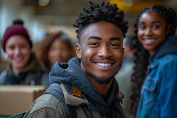 College Move-In Day with African American Student and Parents