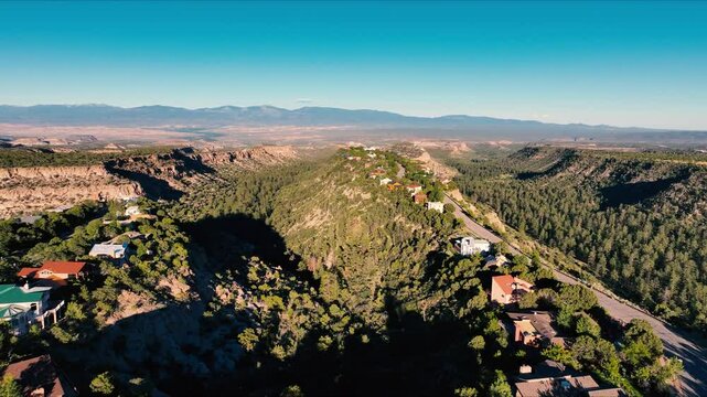 Los Alamos New Mexico pull back over Barranca Mesa
