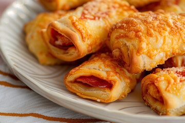 Close-up of West Virginia Pepperoni Rolls