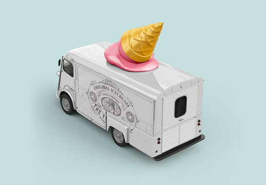 Ice Cream Truck Mockup