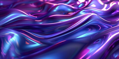 Obraz premium Abstract Purple and Blue Swirling Liquid