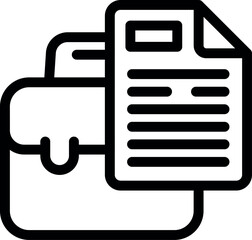 Businessman holding a briefcase containing an important contract document