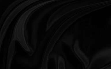 Black gray satin dark fabric texture luxurious shiny that is abstract silk cloth background with patterns soft waves blur beautiful.