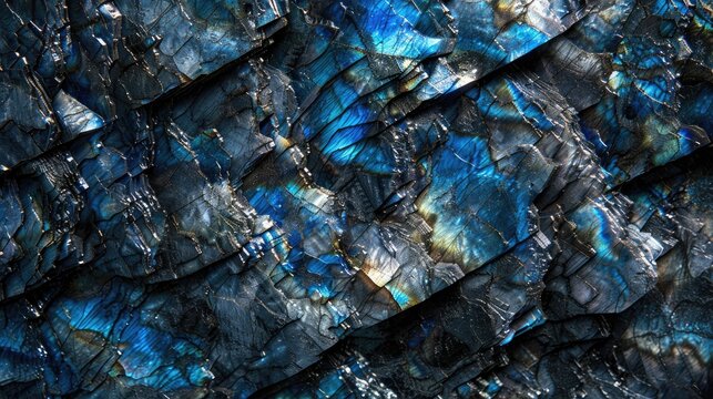 Textured aged paper backdrop featuring spectrolite a gem type of Labradorite ore