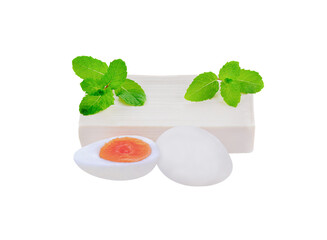 Tofu  and eggs isolated on  tranaparent png