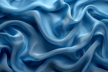 Obraz premium Abstract Blue Silk Drapery Render
