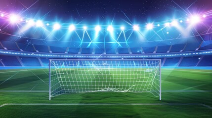 Obraz premium Soccer Stadium at Night