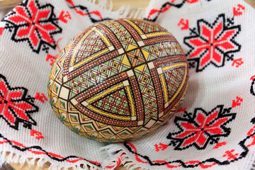 Europe, Romania. Bukovina, Moldovita,  Renowned for painted Eggs decorative for Easter holidays.