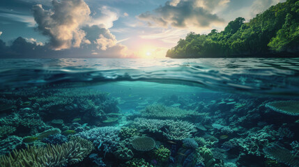 World Sea Day, Illustrate the role of healthy oceans in maintaining global biodiversity and climate stability by contributing to conservation efforts