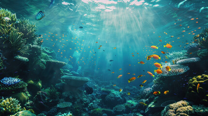 World Sea Day, Illustrate the role of healthy oceans in maintaining global biodiversity and climate stability by contributing to conservation efforts