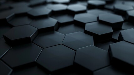 Detailed view of a grid of reflective black cubes, each with gold-trimmed edges, creating a luxurious and modern aesthetic