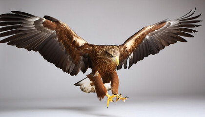 Obraz premium Eagle in Mid-Air Leap