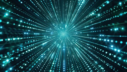 Fototapeta premium Abstract Blue and Black Light Burst