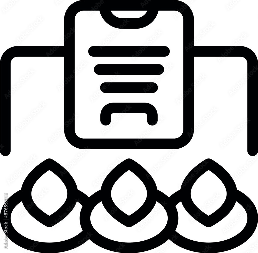 Poster icon of a team working on a project using the agile methodology with a scrum board