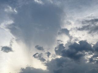 Cloudscape with dramatic sunlight