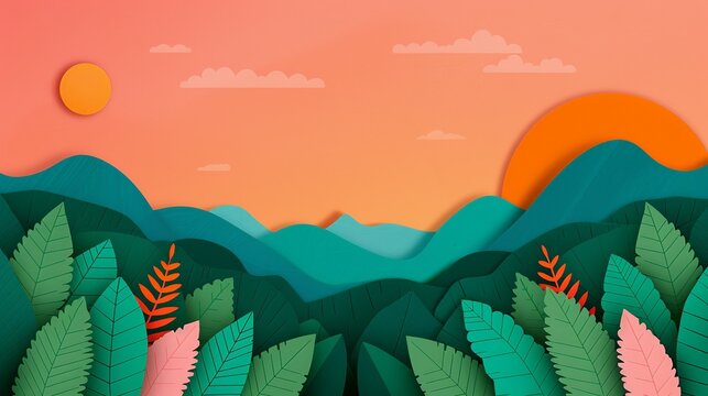 Wetland conservation depicted by a thriving wetland with diverse flora and fauna highlighting the importance of preserving wetlands for biodiversity and water filtration. Background Illustration,