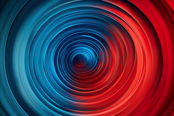 Fototapeta premium A spiral of red and blue colors with a black center, generative ai image.