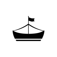 Elegant Boat Silhouette Logo Design