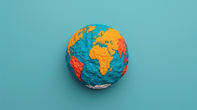 Climate action depicted by global initiatives and individual efforts to combat climate change promoting the collective responsibility to protect the planet. Background Illustration, Bright color