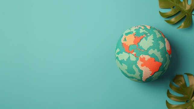 Climate action depicted by global initiatives and individual efforts to combat climate change promoting the collective responsibility to protect the planet. Background Illustration, Bright color