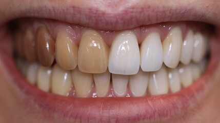 Fototapeta premium Before and After Teeth Whitening