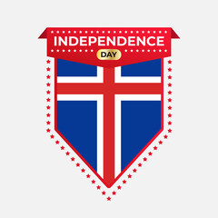 Fototapeta premium Iceland Independence Day Banner Design