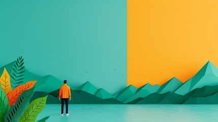 Resource management depicted by efficient use of water and minerals ensuring sustainable use of natural resources for long-term environmental and economic health Background Illustration, Bright color