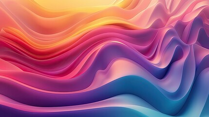 Abstract Wavy Background in Vibrant Colors