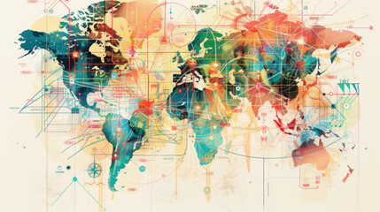 Fototapeta premium world map