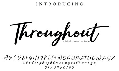 Throughout Font Stylish brush painted an uppercase vector letters, alphabet, typeface