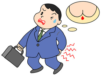 病気・疾病のイラスト - 肛門疾患・痔・痔ろう・裂肛・出血