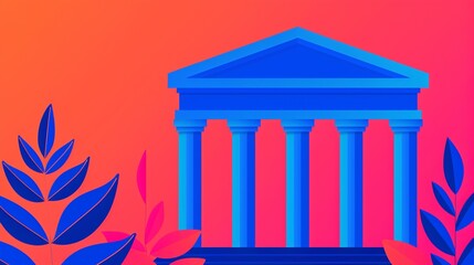 Fototapeta premium Fintech innovations transforming financial services with digital banking, investing, and payments solutions, enhancing accessibility and efficiency. Background Illustration, Bright color tones, ,