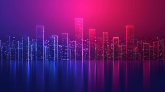 Smart cities utilizing IoT and AI to optimize urban infrastructure and services enhancing sustainability efficiency and quality of life for residents Background Illustration, Bright color tones, ,
