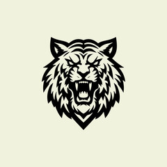 Tiger Face Logo Icon Illustration Design Vector