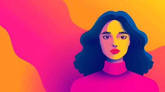 AI in content creation generating personalized content, automated writing, and creative assistance, transforming media and marketing industries. Background Illustration, Bright color tones, ,