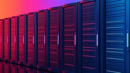 Edge computing solutions for real-time data processing and analysis at the edge of the network, enhancing performance and responsiveness. Background Illustration, Bright color tones, , Minimalism,