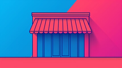 Naklejka premium AI in retail analytics for customer behavior analysis, demand forecasting, and inventory management, enhancing retail operations. Background Illustration, Bright color tones, , Minimalism,