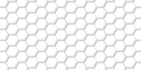 Abstract hexagonal futuristic geometric backdrop White background and embossed hexagon , honeycomb white hexagon concept design abstract technology background vector background, or wallpaper.