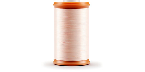 Spool of light beige thread.